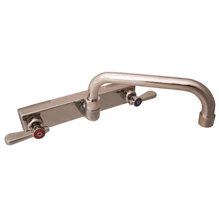 Evolution 8 Splash Mount Stainless Steel Faucet, 14 Swing Spout